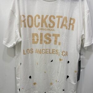 Rockstar Dist. Los Angeles Graphic Tee - White & Beige